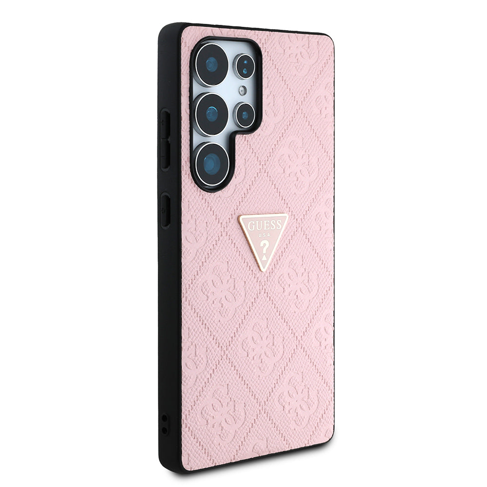 Guess Galaxy S25 Ultra Orjinal Lisanslı 4G Desenli Sıcak Damgalı Üçgen Logolu Kılıf Guess Galaxy S25 Ultra Orjinal Lisanslı 4G Desenli Sıcak Damgalı Üçgen Logolu Kılıf